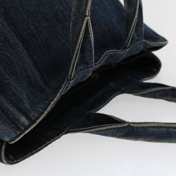 PRADA Canapa Hand Bag Canvas Blue Auth 47694 - Picture 6 of 16